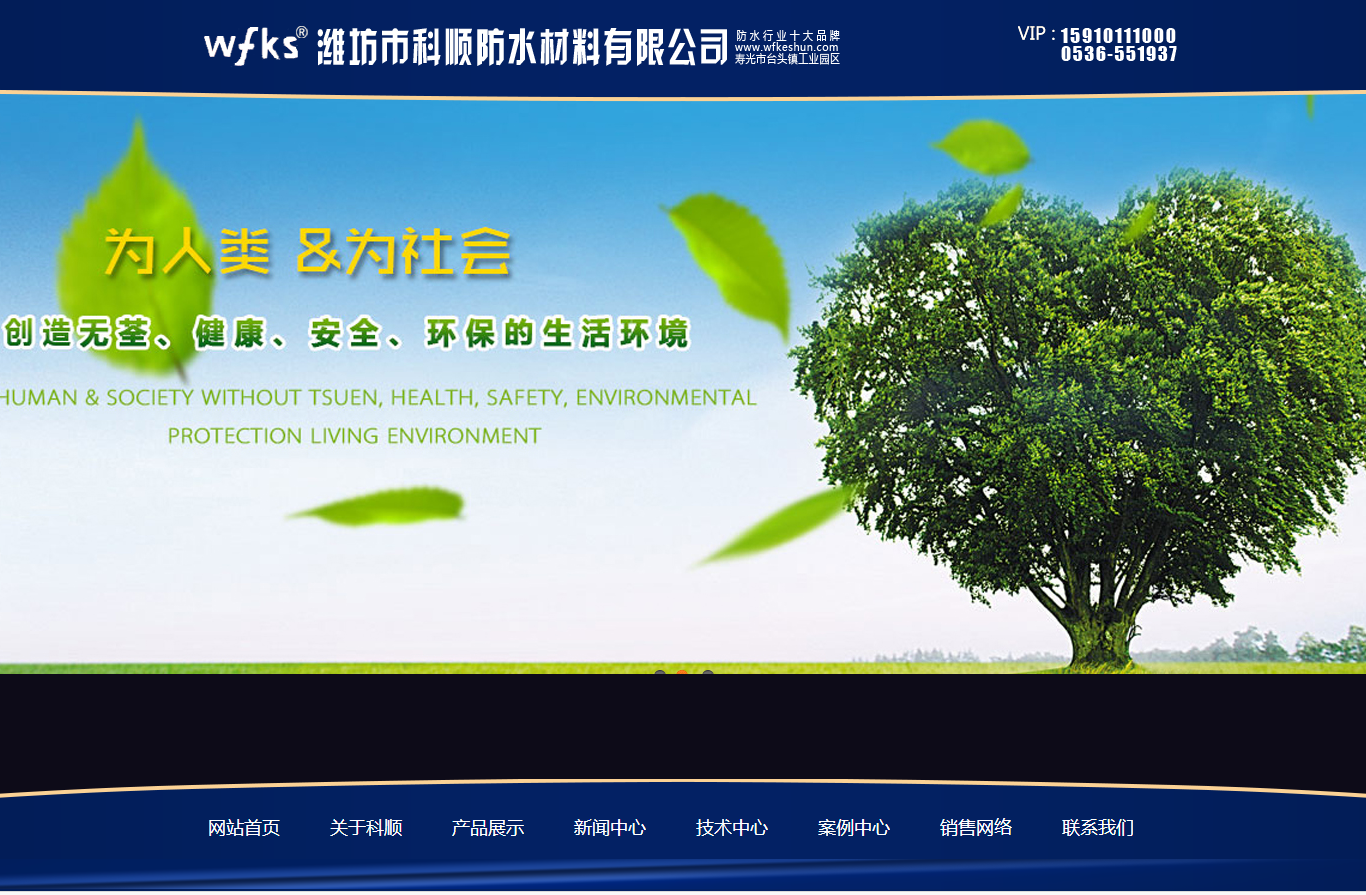 潍坊科顺防水网站案例